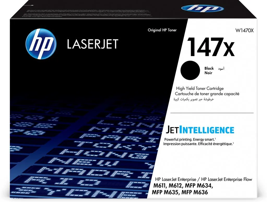 Toner HP 147X negru original W1470X cu timbru verde