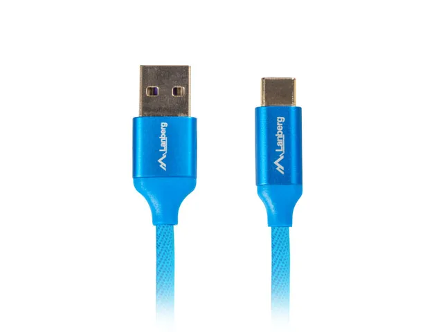Cablu USB-C la USB-A 2.0 alb Lanberg 1,8 metri