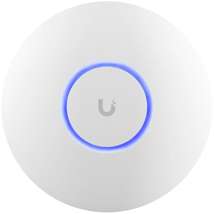 Punct acces WiFi 6 Ubiquiti U6+ negru, vedere frontală