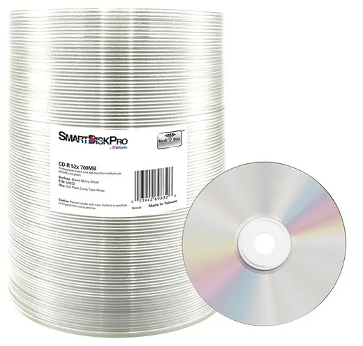 CD-R 700MB Verbatim mat printabil pachet 100 bucăți