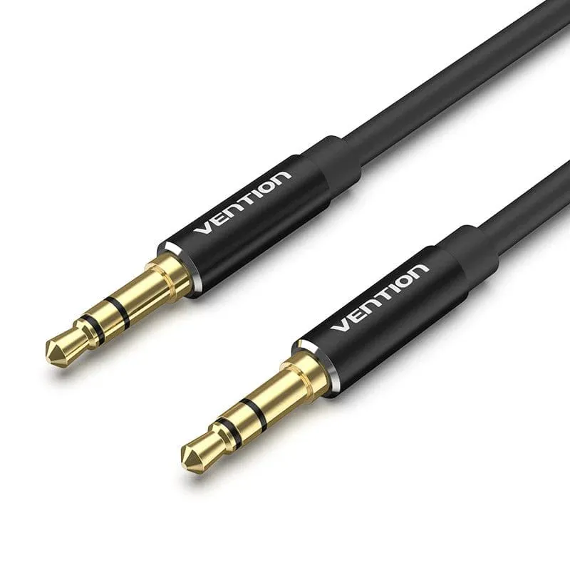 Cablu audio Vention Jack 3.5mm 1m conectori auriți negru