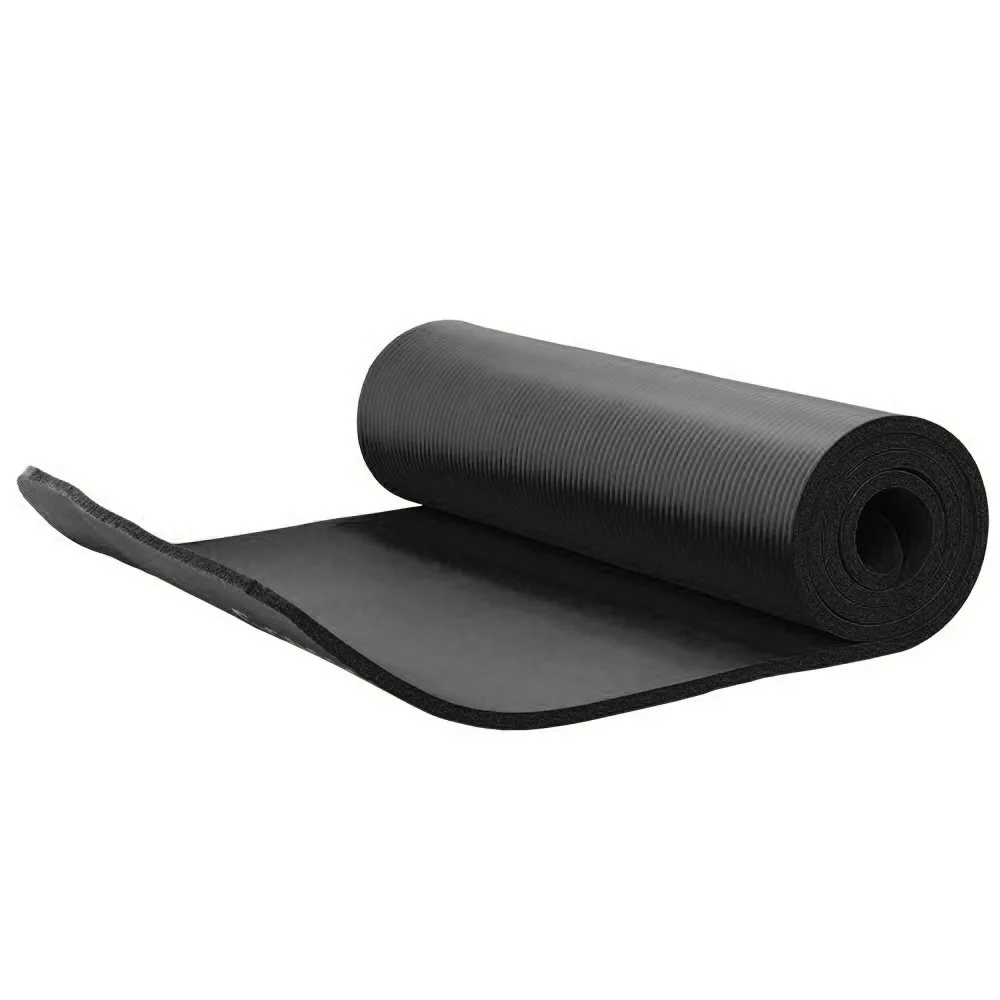 Saltea yoga NBR Spacer neagră 183x61 cm pentru exerciții