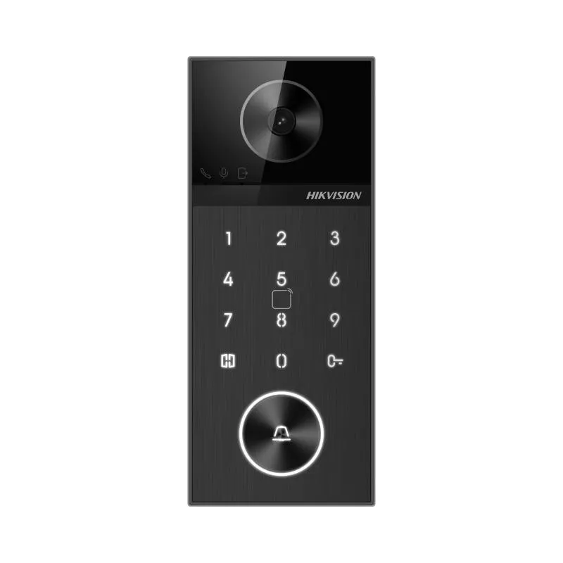 Videointerfon Wi-Fi Hikvision DS-KV6124-WBE1 alb pentru ușă