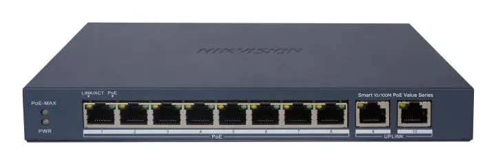 Switch POE 8 porturi Hikvision DS-3E1310P management smart Gigabit