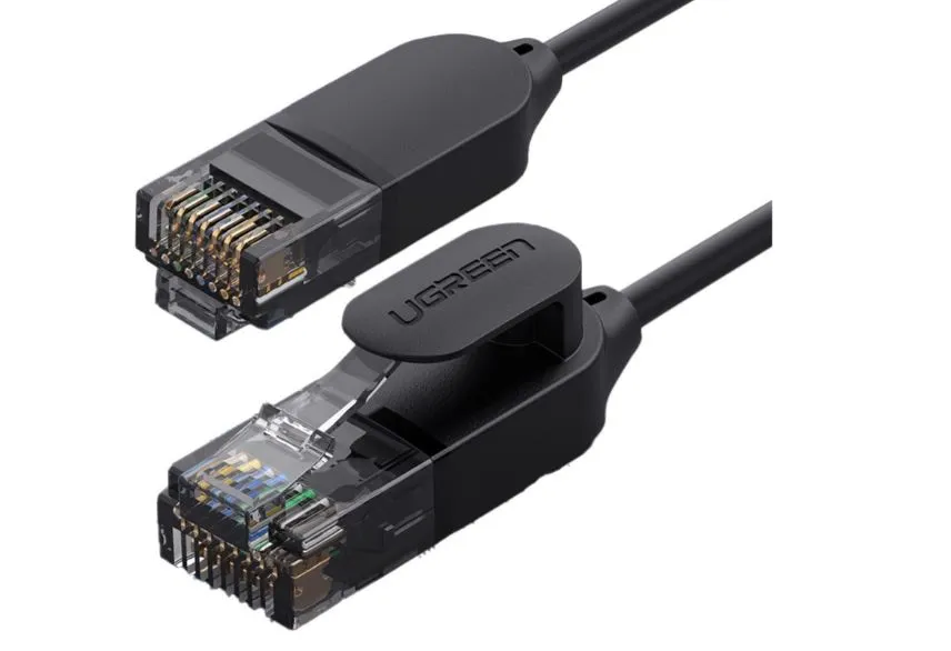 PATCH CORD UTP Ugreen Cat6A, "NW122" fire din cupru OD2.8, viteza maxima 10 Gbps, 10m, negru "70656" (timbru verde 0.18 lei) - 6957303876563