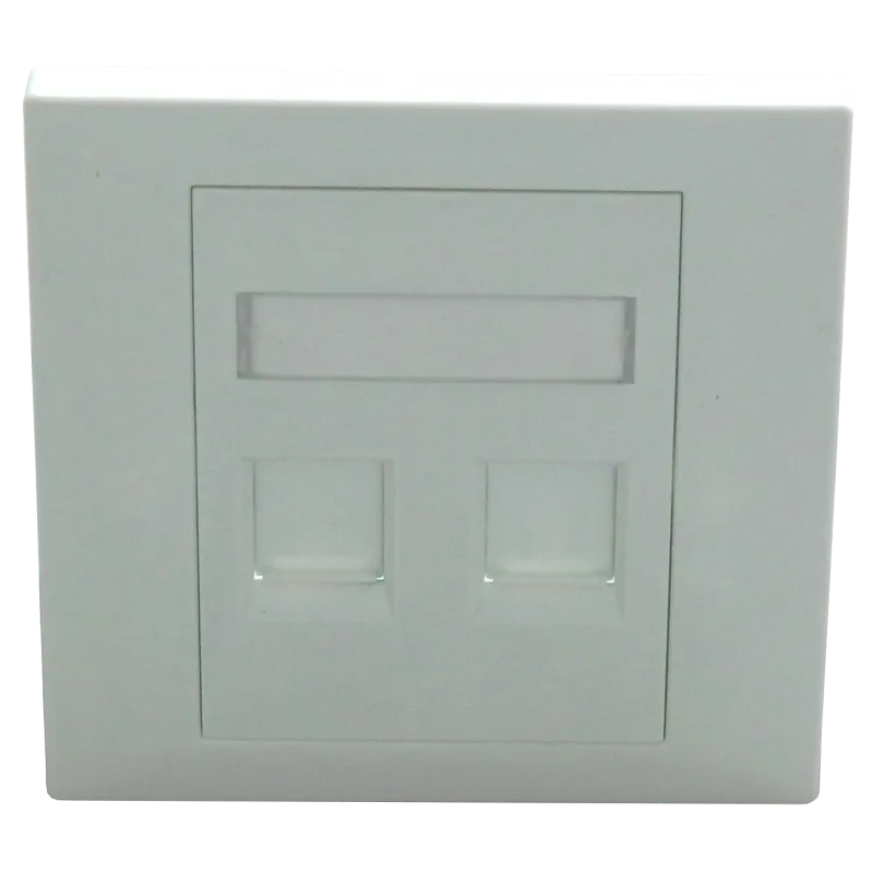 Panou Keystone RJ45 86x86 cu 2 porturi pentru rețea, marca EMTEX