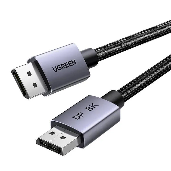CABLU video Ugreen, "DP120" DP 1.4 (T) la DP 1.4 (T), 8K la 60Hz, lungime 3m, braided, negru "25906" (timbru verde 0.08 lei) - 6941876229062