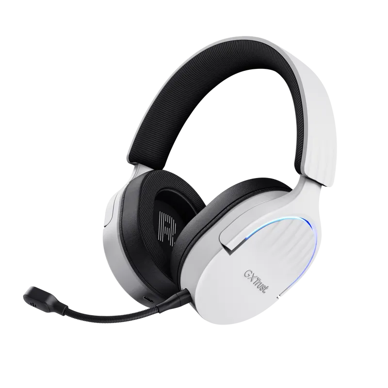 Căști gaming Trust GXT 491W Fayzo albe cu fir și microfon