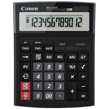 Calculator de birou Canon WS-1210THB negru cu ecran 12 cifre