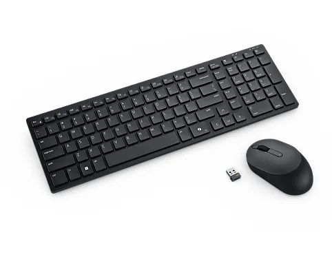 Set tastatură și mouse wireless Dell KM555 Silent negru