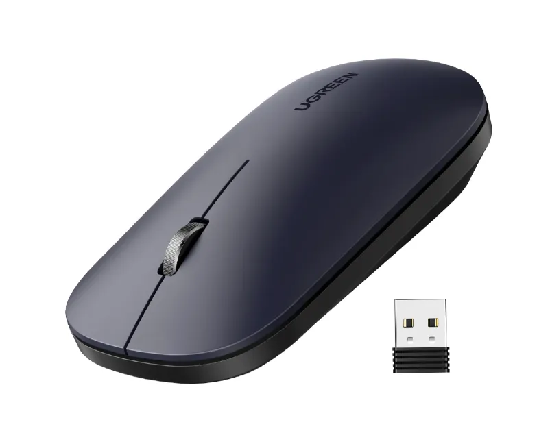 Maus wireless Ugreen MU001 negru cu receptor 2.4GHz