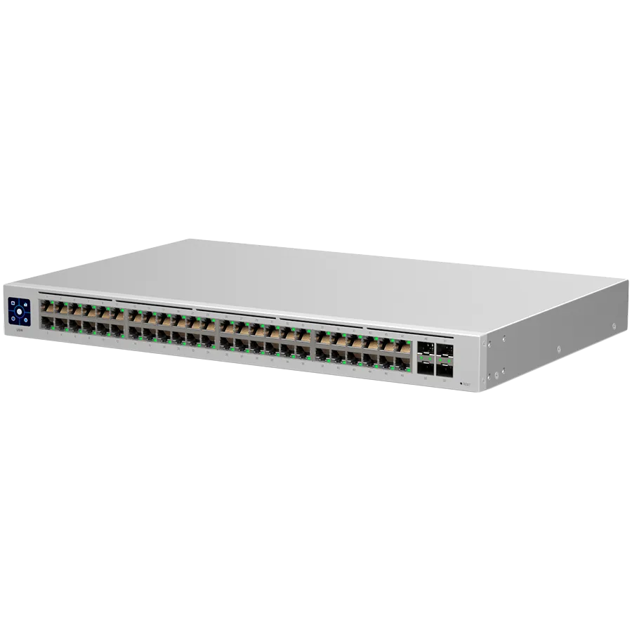 Switch Ubiquiti UniFi 48 porturi Gigabit și 4 porturi SFP fibră