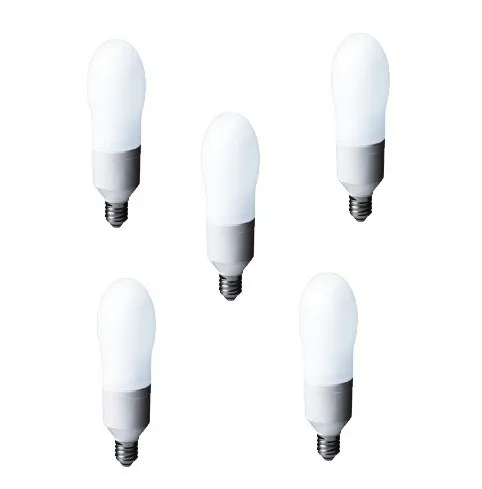 Set 5 becuri fluorescent Panasonic E27 24W lumină caldă