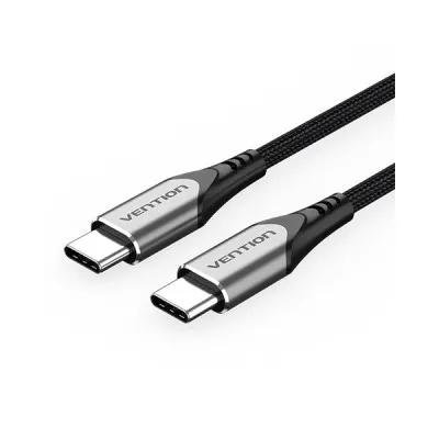 Cablu USB Type-C Vention 2m negru pentru alimentare și date
