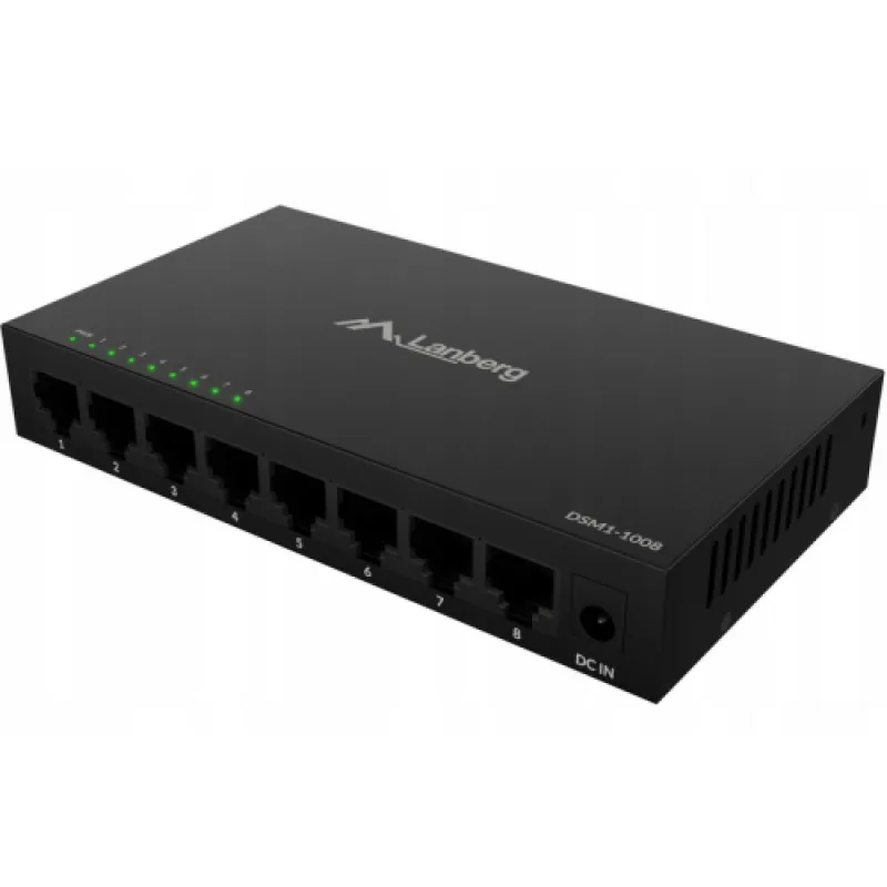 Switch rețea Lanberg DSM1-1008 cu 8 porturi Gigabit