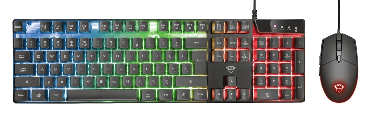 Kit tastatura si mouse gaming TRUST GXT 838 Azor negru cu fir