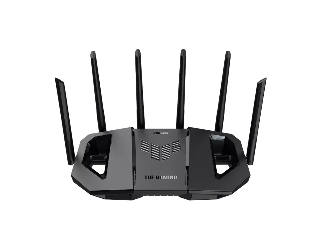 Router gaming ASUS TUF BE9400 negru cu antene, WiFi 7 tri band