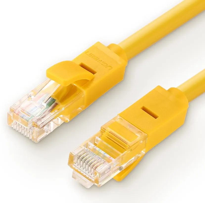 Cablu Patch UTP Cat5e Ugreen 5m galben cu conectori RJ45