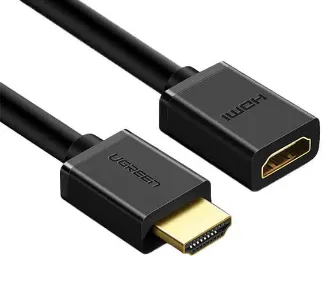 CABLU video Ugreen, "HD107" adaptor HDMI (T) la HDMI (M), rezolutie maxima 4K UHD (3840 x 2160) la 60 Hz, conectori auriti, 1m, negru "10141" (timbru verde 0.18 lei) - 6957303811410
