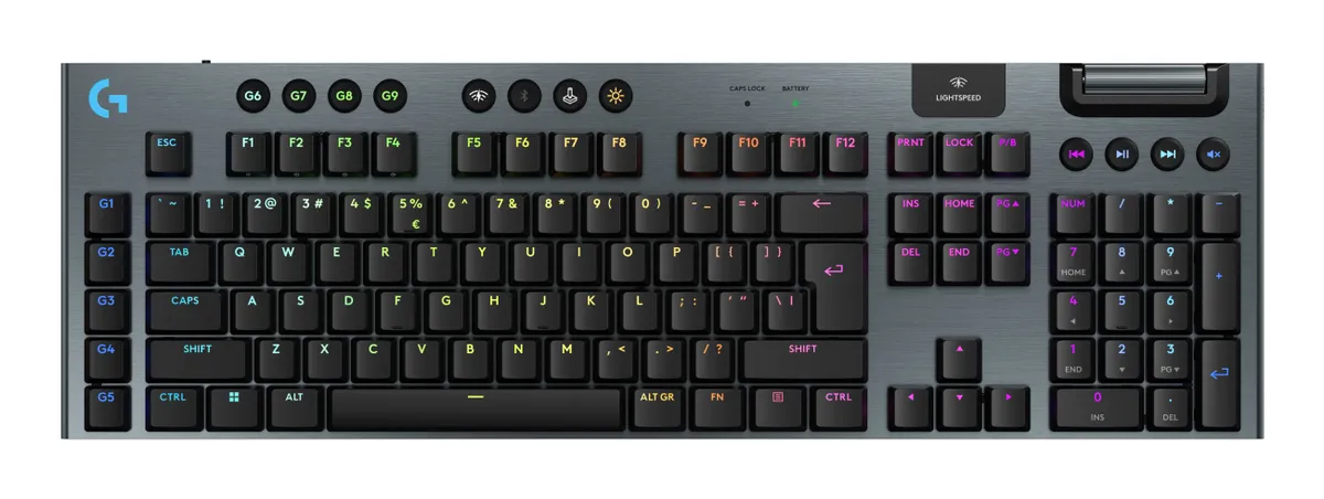 Tastatura mecanică gaming Logitech G915 X negru cu taste clicky și conexiune wireless