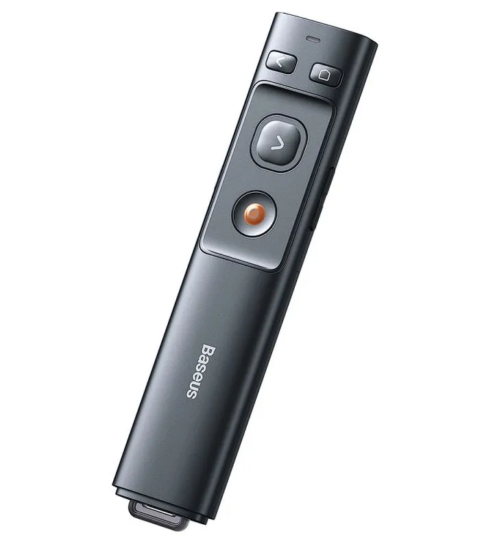 PRESENTER Baseus, wireless, laser 2.4 GHz, max. 100m, nu include baterie 1 x AAA, gri "ACFYB-B0G" (timbru verde 0.18 lei) - 6953156224742