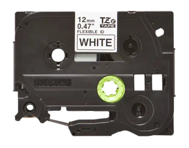 Bandă laminată Brother TZEFX231 negru pe alb 12mm
