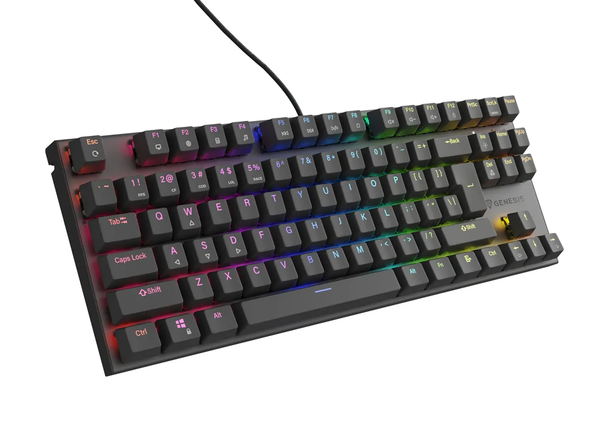 Tastatura mecanică Genesis Thor 303 TKL negru - vedere frontală