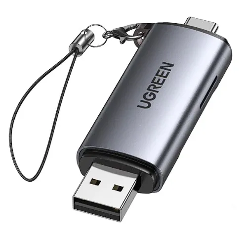 Cititor carduri extern Ugreen CM185 cu USB Type-C negru