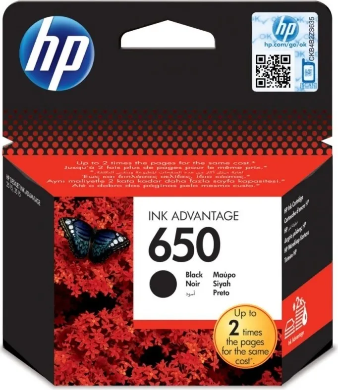 Cartus cerneala original HP 650 negru CZ101AE