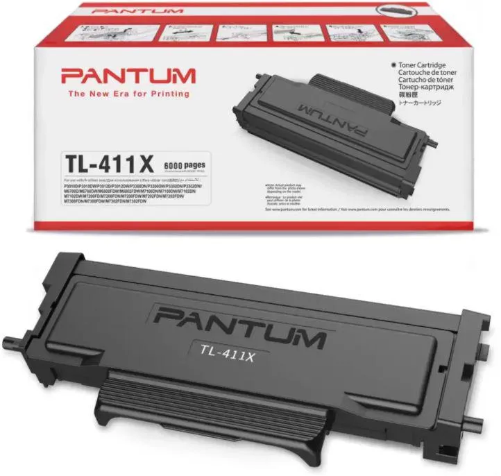 Toner original Pantum TL-411XEV negru pentru imprimante