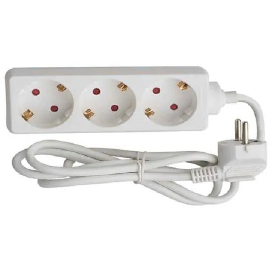 Prelungitor electric Bachmann Selly cu 3 prizeSchuko și obturator de contact