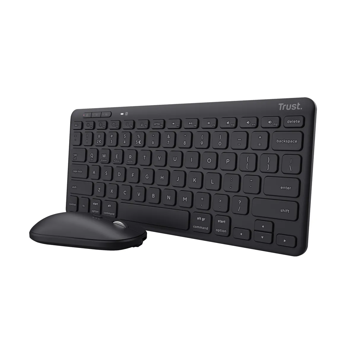 Tastieră și mousepad wireless Trust Lyra negru
