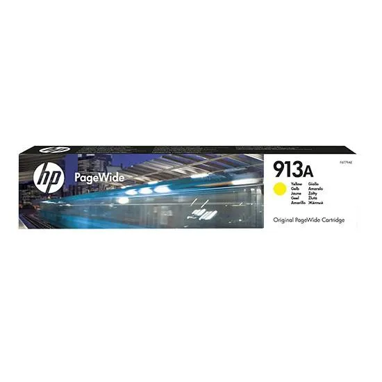Cartus cerneală galben HP 913A original pentru imprimante PageWide