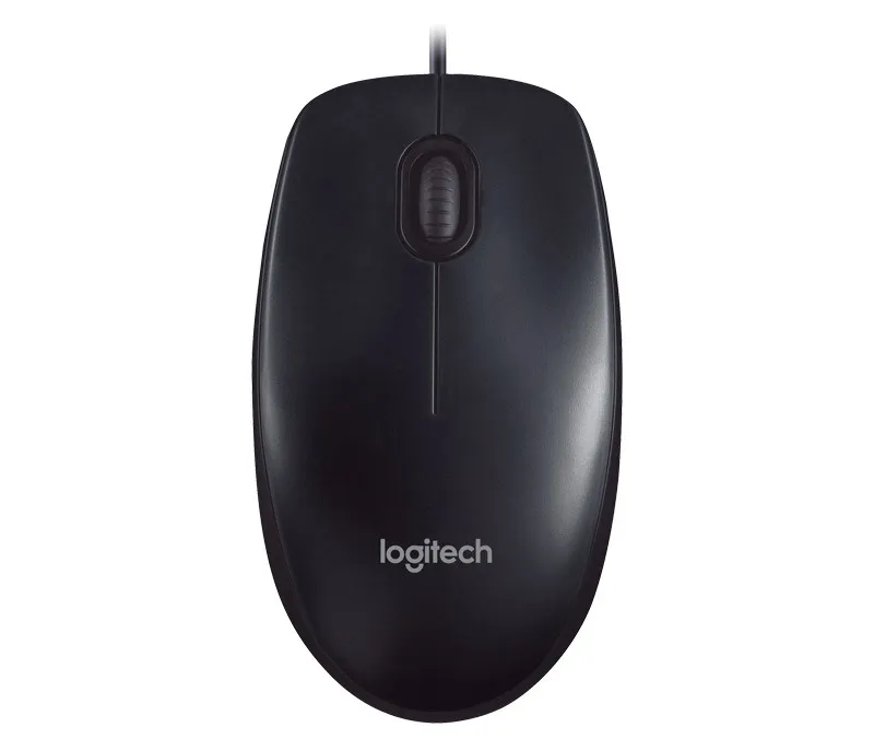Mouse Logitech M90 gri cu fir USB și butoane ergonomice