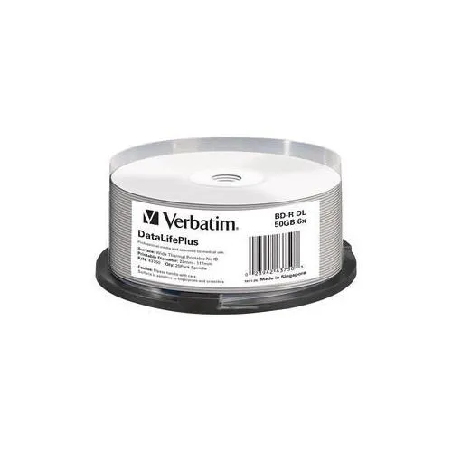 Set de 25 discuri BD-R Verbatim 50GB în cutie spindle