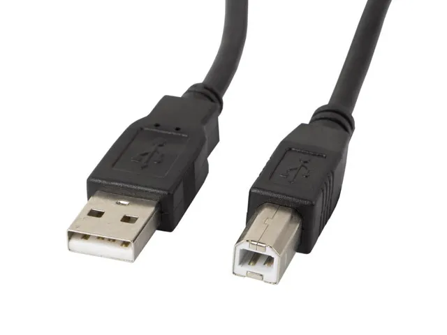 Cablu USB-A mascul la USB-B mascul 1 metru negru Lanberg
