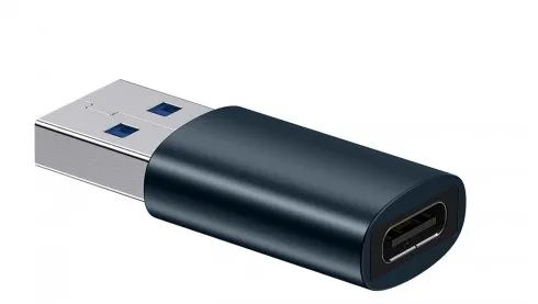 Adaptor Baseus USB-C la USB 3.1 Mini OTG albastru metalic