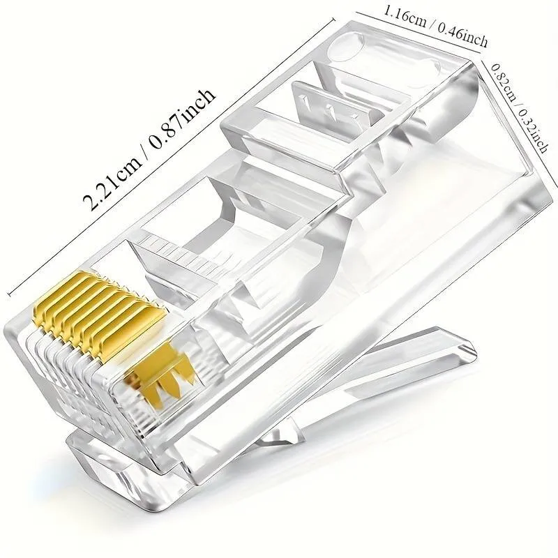 Mufe RJ45 UTP Cat.6A passthrough EMTEX 100 bucăți