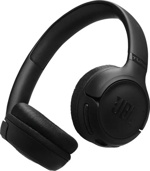 Căști Bluetooth JBL Tune 530BT negre cu design modern și ergonomic