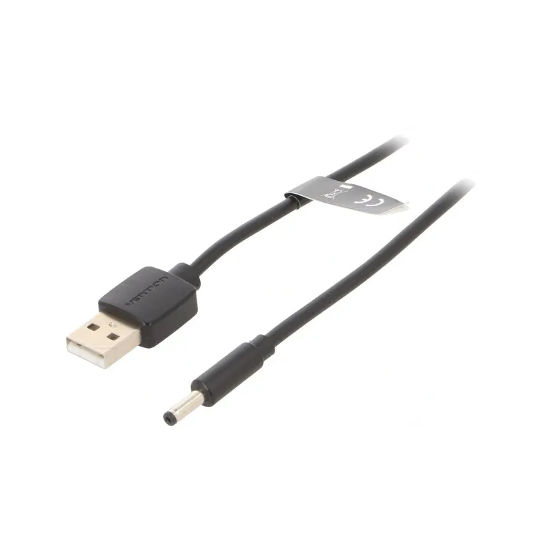 Cablu alimentare Vention USB 2.0 la DC 3.5mm x 1.5mm, negru, 1.5 metri