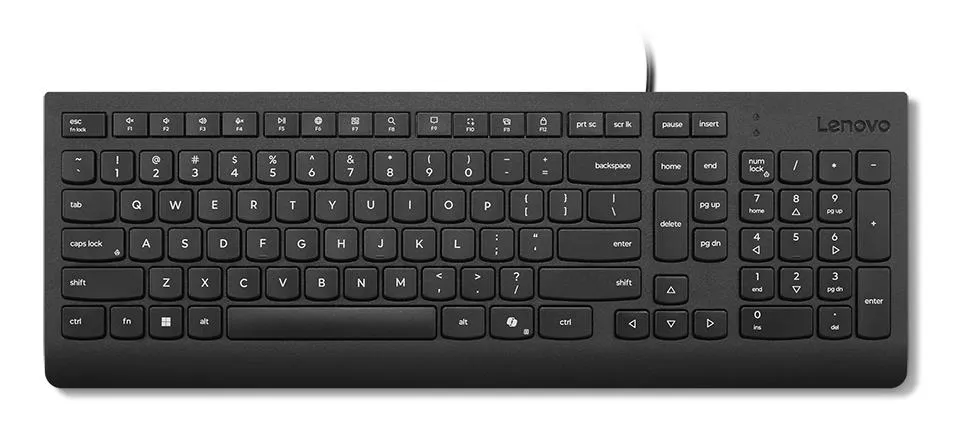 Tastatură USB Lenovo Essential cu design compact ergonomic
