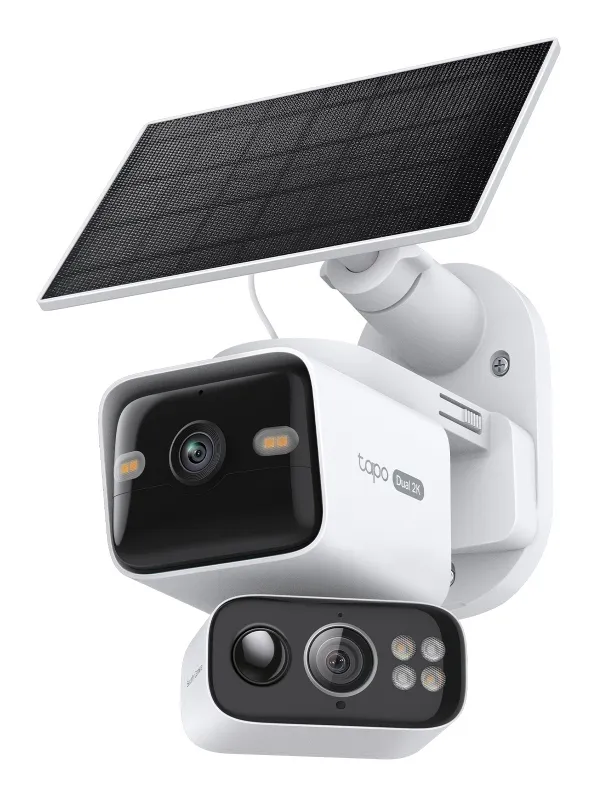 Cameră IP exterior TP-Link Tapo C645D cu dual lens și panou solar