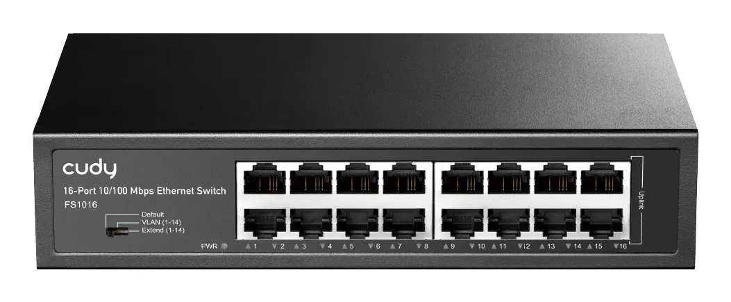 Switch de rețea Cudy FS1016 cu 16 porturi și carcasă metalică