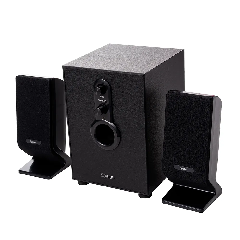Boxă Spacer 2.1 cu subwoofer activ negru