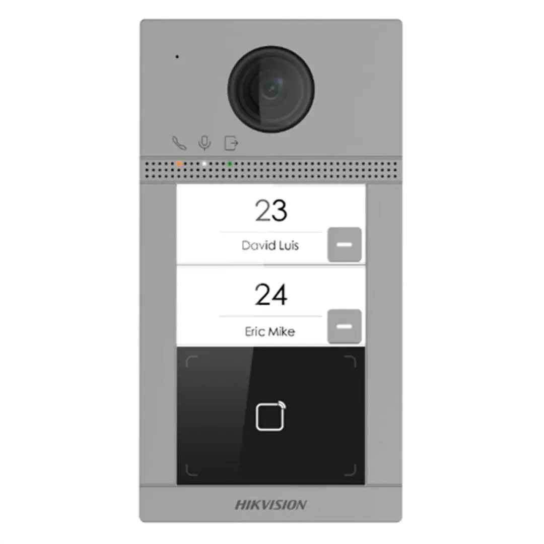 Post videointerfon Hikvision DS-KV8213-WME1 cu 2 butoane apelare