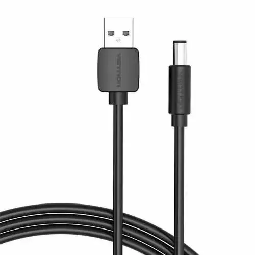 Cablu alimentare Vention USB 2.0 DC 5.5mm negru 0.5m