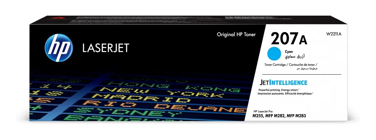Toner original HP 207A cyan W2211A pentru imprimante Color LaserJet Pro
