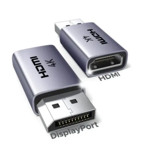 ADAPTOR VIDEO Ugreen "DP130", DP (T) la HDMI (M) 4K/30Hz, pachetul include 2 bucati, gri "55935" (timbru verde 0.08 lei)