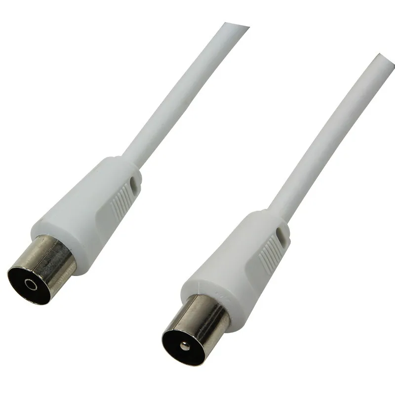 Cablu coaxial Logilink RG59 alb 2.5m cu conectori mamă-tată