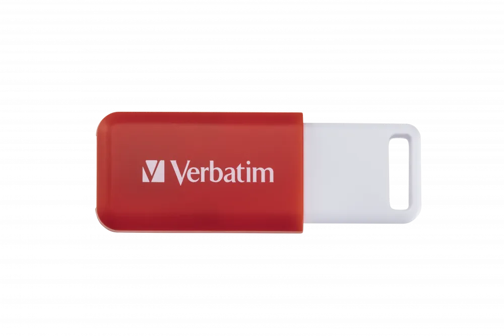 Stick USB Verbatim DataBar 16GB roșu, vedere din fată
